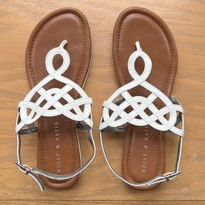 Kelly & Katie white sandals, size 7.5